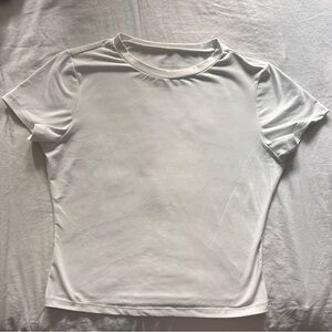 Elegant White Short Sleeve Women's Tee